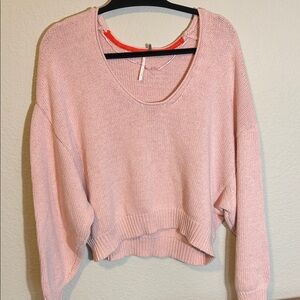 FP Movement by Free People Light Pink Crew Neck Sweater